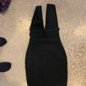 Body con black dress